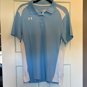 Under Armour Sky Blue and White Men's Performance Polo